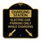 Signmission Charging Station Electric Car Parking Only While Charging with Left and Right Down Po, BG-1818-24282 A-DES-BG-1818-24282 - alternate 1